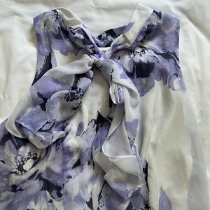 Spring Lavender floral dress with back tie size 12 💜